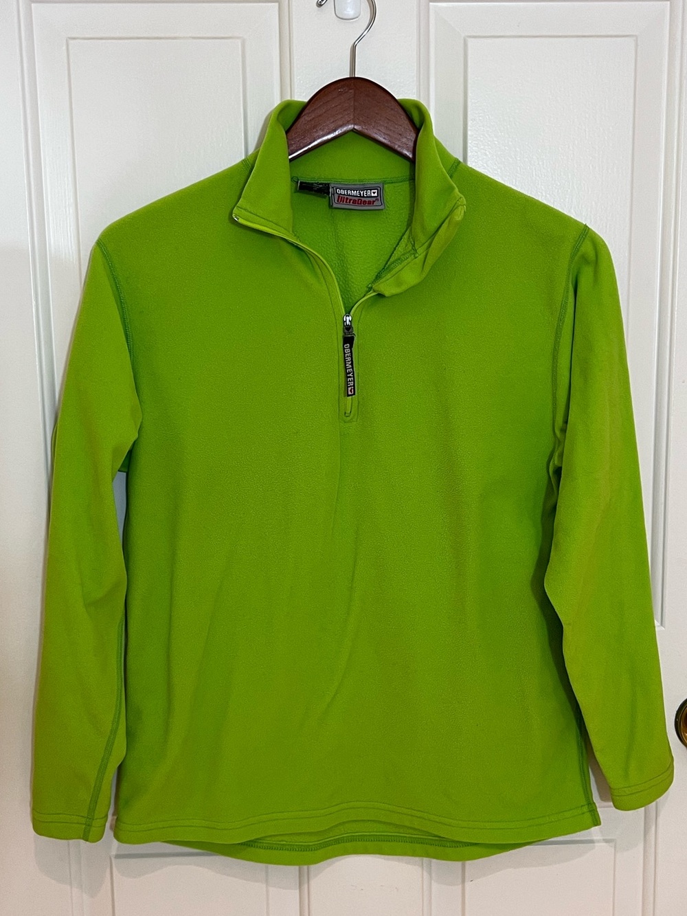 Obermeyer Women’s Lime Green Quarter-Zip Fleece Sweater